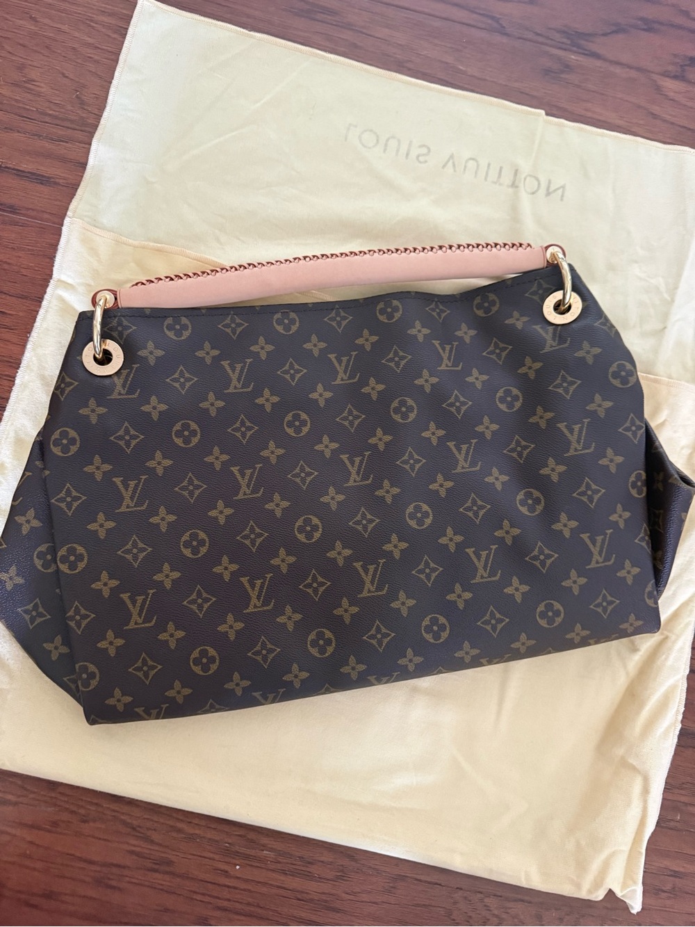 Monogram Canvas Shoulder Hobo Purse - Picture 2 of 3